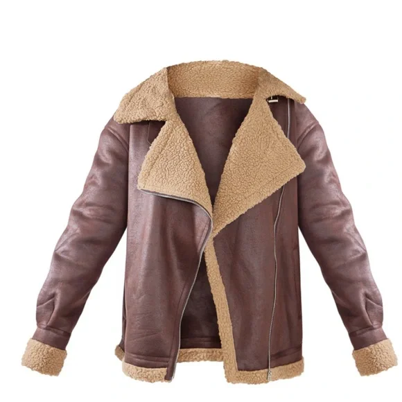 PLT Borg lined Aviator Jacket - Picture 2 of 5